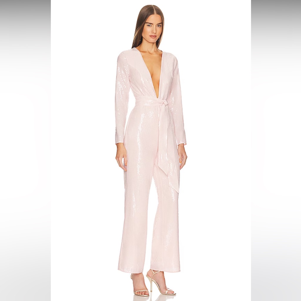 Lovers And Friends Leighton Jumpsuit In Champagne Pink
